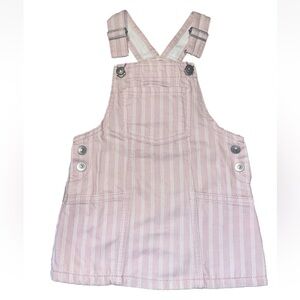 Baby Girl Dress Adorable Pink With White Stripes Size 18 Months Denim Floral